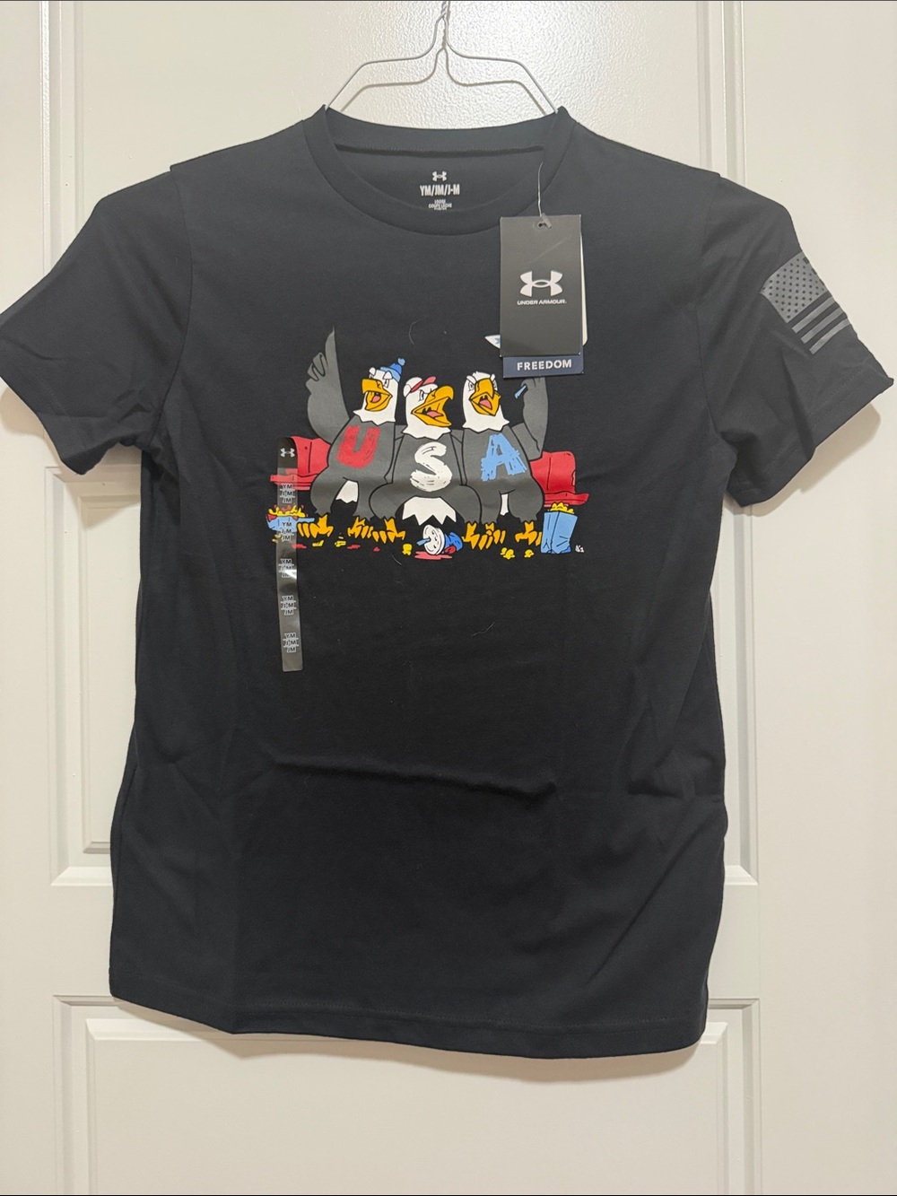 Under Armour Black Boys' USA Eagle Cartoon Graphic Tee